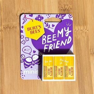 Burt's Bees Mini Lip Balm 3pk, NIB